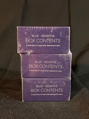 PMD Personal Microderm Replacement Discs - Blue (Sensitive) - 3 box set. Sealed.